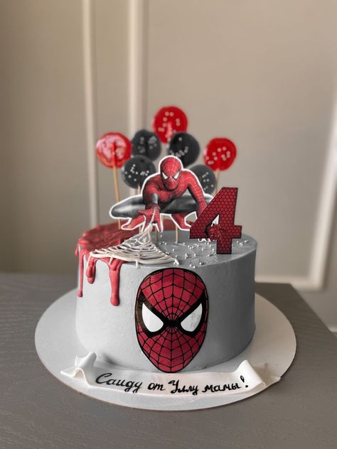 Spaydrmen Cake, Tortebi Birthday Cakes, Round Spiderman Cake, Spiderman Cakes For Boys, Spiderman Cake Birthday For Kids, Spider Man Cake Ideas, Spiderman Cake Ideas, Superman Birthday Cake, Cake Spiderman