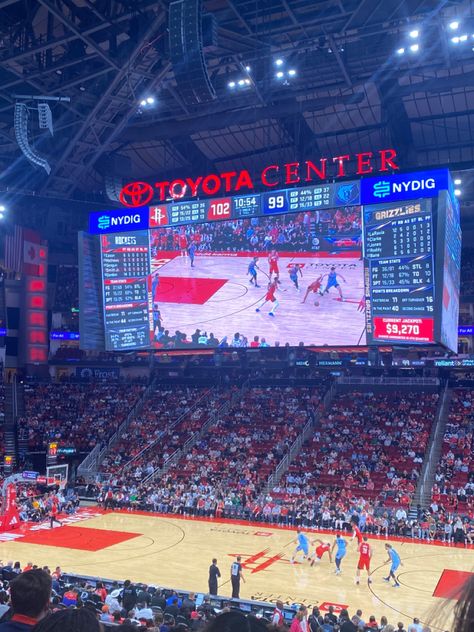 HTX Rockets Basketball Game Rockets Game, Vision Board Book, Rockets Basketball, Toyota Center, Basketball Tickets, Basket Nba, Nba Game, H Town, Memphis Grizzlies