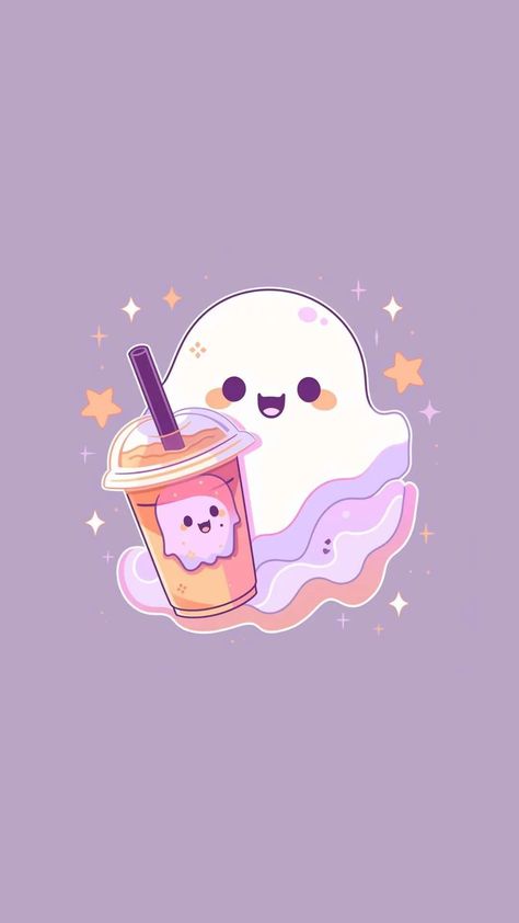 Cute Galaxy Wallpaper Phone Wallpapers, Ghost Cute Wallpaper, Cute Ghost Aesthetic, Heaven Castle, Ghost Aesthetic Wallpaper, Ghost Wallpaper Cute, Ghost Art Cute, Cute Ghost Drawings, Cute Ghost Wallpaper