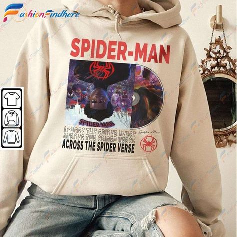 Y2k Miles Morales, Spider Man Gifts, Y2k Merch, Miles Morales Spider, Spiderman Hoodie, Spiderman Shirt, Man Gifts, Across The Spider Verse, Spider Woman