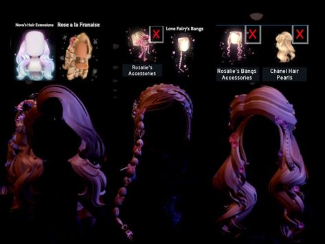 Hairstyles Royal High, Rh Y2k Hair Combos, Royale High Croquette, Royal High Y2k Hair Combos, Misunderstood Theme Royale High, Royale High Outfits Simple, Aesthetic Royale High Hair Combos, Royale High Beginner Outfits, Hair Idea Royal High