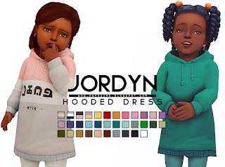 Jordyn Hooded Dress - Onyx Sims Sims4 Outfits, Sims4 Clothing, Ts4 Clothes, Cc Clothing, Sims Clothes, Sims 4 Studio, Sims 4 Cc Shoes, Sims 4 Cc Skin, Sims 4 Toddler