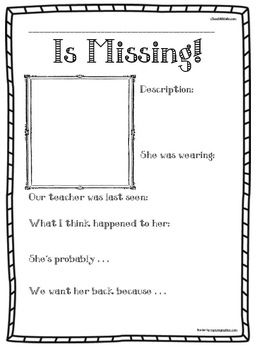 miss nelson, miss viola swamp, miss nelson is missing, activities for miss… Miss Nelson Is Missing Activities, Missing Person Poster Template, Missing Person Poster, Viola Swamp, Adjective Activities, Wanted Poster Template, Miss Nelson Is Missing, Relief Teaching Ideas, Adjectives Activities