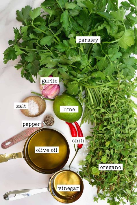 Chimichurri Sauce No Cilantro, Green Chimichurri Sauce, Simple Chimichurri Sauce, Chimmichuri Recipes, Mexican Chimichurri Sauce, Chimichurri Steak Salad, Chimichurri Pasta Salad, Homemade Chimichurri Sauce, How To Make Chimichurri Sauce