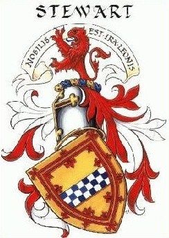 Stewart - Sir James Mhor 'The Gross', 'The Fat' of Albany & Baldorran Stewart - View media - Ancestry.com Stewart Clan Tattoo, Scotland Coat Of Arms, Wolf Coat Of Arms, Scottish Symbols, Scottish Crest, Clan Fraser Tartan, King Robert, Celtic Pride, Family Logo