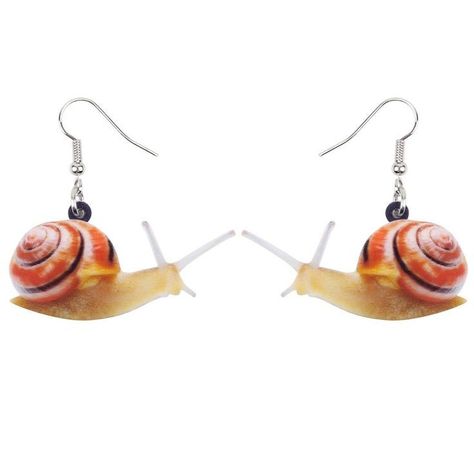 Cursed Fashion, Earring Business, Silly Earrings, Snail Earrings, Cartoon Snail, Lesbian Earrings, Weird Jewelry, Jewelry For Girls, Quirky Earrings