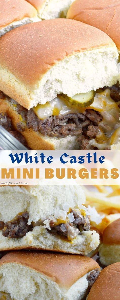 These Oven Baked Mini Burgers are inspired by my favorite fast food, White Castle and Krystal Burgers. This copycat recipe of my ultimate craving is perfect for feeding the family or a large crowd on game day! Don't forget the fries and sweet tea! #miniburgers #sliders #whitecastle #burgers Whitecastle Burgers, Krystal Burgers, Krystal Burger, Burger Specials, Quick Pasta Recipes, White Castle, Mini Burgers, Copycat Restaurant Recipes, Gourmet Burgers