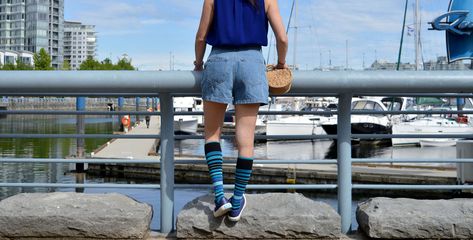 How to Style your Compression Socks in The Summer – Dr. Segal's Leg Swelling, Sock Style, Summer Style Guide, Sock Outfits, Compression Socks, Styling Inspiration, Summer Staples, Embroidered Jeans, Summer Heat