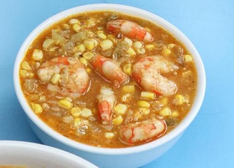 Shrimp And Corn Soup Louisiana, Corn And Shrimp Soup, Louisiana Corn, Shrimp And Corn Soup, Louisiana Shrimp, Shrimp And Corn, Bisque Soup Recipes, Mint Syrup, Shrimp Corn