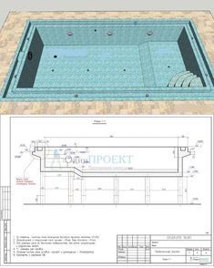 plano de piscina rectangular con escaleras Piscina Rectangular, Swimming Pool Construction, Pool Construction, Autocad, Swimming Pools, Spa, Swimming, Pool