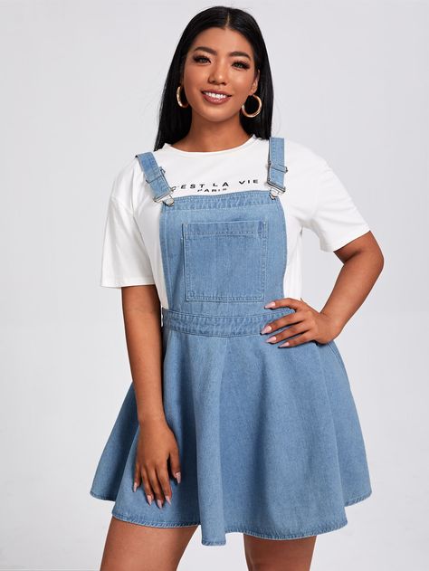 Jean overall dress