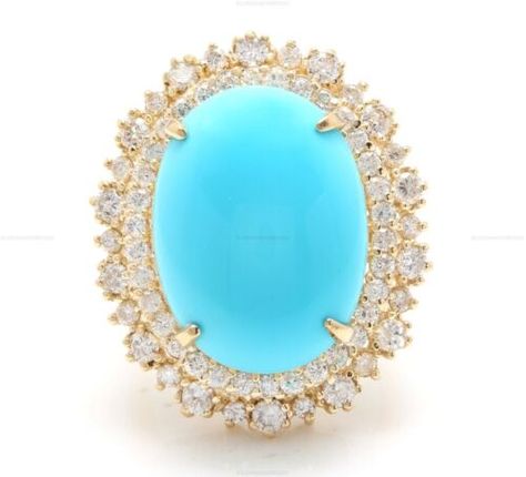 https://jewelleryrings.co.uk/ Find many great new & used options and get the best deals for Engagement Cocktail Ring 14k Yellow Gold Turquoise Diamond Gemstone Jewelry at the best online prices at eBay! Free delivery for many products! Turquoise Gold Ring, Wedding Ring For Her, Etsy Gold Ring, Birthday Ring, Wedding Cocktails, Yellow Gold Ring, Love Ring, Natural Turquoise, Quality Diamonds