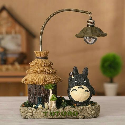 Totoro Room Decor, Totoro Light, Totoro Lamp, Led Lights Decoration, Studio Ghibli Crafts, Resin Night Light, Shape Cartoon, Led Night Lights, Lights Decoration