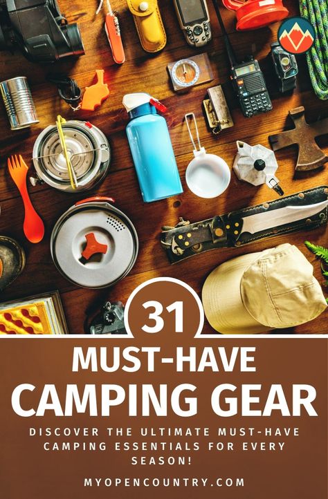 Discover the ultimate must-have camping essentials for every season! From lightweight tents for summer backpacking to insulated sleeping bags for winter chill, our comprehensive guide ensures you’re perfectly equipped for any outdoor adventure. Don't miss out on essential cooking gear and high-tech gadgets to enhance your camping experience year-round. | Learn more about Get Outdoors Family Camping List, Things To Take Camping, Tent Camping Organization, Cool Camping Gadgets, Must Have Camping Gear, Camping Gear Gadgets, Camping Necessities, Essential Camping Gear, First Time Camping