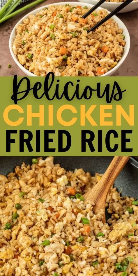 Easy Chicken Fried Rice Recipe - Chicken Fried Rice in 15 minutes Better Than Take Out Fried Rice, Best Chicken Fried Rice Recipe, Easy Chicken Fried Rice Recipe, Homemade Chicken Fried Rice, Best Fried Rice Recipe, Fried Rice Seasoning, Chicken Fried Rice Recipe Easy, Easy Chicken Fried Rice, Chicken Fried Rice Easy