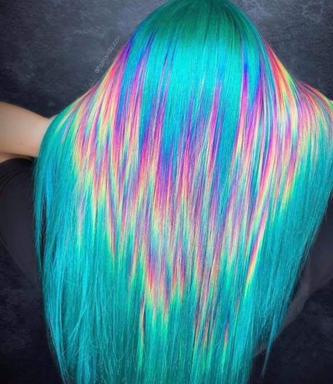 Exotic Hair Color, Wild Hair Color, Holographic Hair, Vivid Hair Color, Colourful Hair, Rainbow Hair Color, Creative Hair Color, Vibrant Hair, Neon Hair