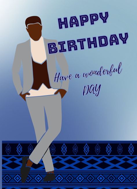 African American Birthday Cards, Birthday Wishes For A Friend Messages, Happy Birthday Wishes Messages, Happy Birthday Man, Happy Birthday Black, Birthday Illustration, Birthday Art, Birthday Wishes Messages, Happy Birthday Brother