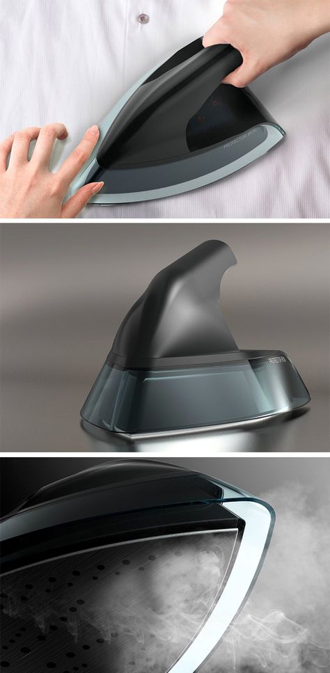 As simple a task as it is, ironing poses a great risk to those with visual impairments. Because they must guide the clothes iron with their hands, accidental burns often occur. Designed with this in mind, the Protector Iron does just what its name promises and protects hands and fingers from the hot soleplate. A simple yet effective guard wraps around the device and is set away from the soleplate just enough that users can feel. Steam Iron Design, Homework Inspiration, Iron For Clothes, Portable Iron, Iron Clothes, Clothes Iron, Toothbrush Holder Wall, Ironing Machine, Industrial Design Trends