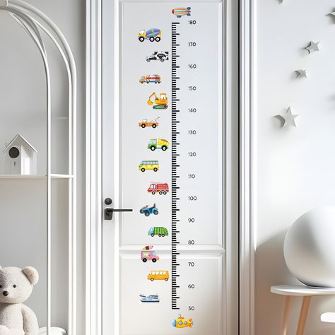 PRICES MAY VARY. Track Every Growth Milestone: Capture your child's growth journey with our Transportation Themed Growth Chart. Each inch tells a story of their amazing growth. Yearly Room Redesigns Made Easy: Keep up with your child's evolving interests! Our Boys Room Decor, featuring transportation-themed decor, lets you effortlessly update the room's design year after year to reflect your child's latest passions. Easy Peel and Stick Installation: Our Boys Growth Chart is a breeze to install, Growth Chart Ideas, Growth Chart For Kids, Boys Growth Chart, Height Measurement, Chart For Kids, Height Chart, Room Redesign, Charts For Kids, Themed Decor