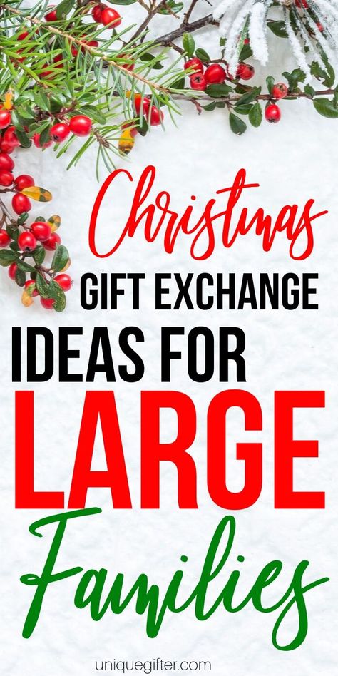 Christmas Gift Exchange Ideas for Large Families | Unique Gifter Family Christmas Gift Exchange Ideas, Christmas Gift Exchange Ideas, Family Christmas Presents, Gift Exchange Ideas, Family Gift Exchange, Unique Gift Guide, Gifts For Boyfriend Parents, Unique Xmas Gifts, Unisex Christmas Gifts