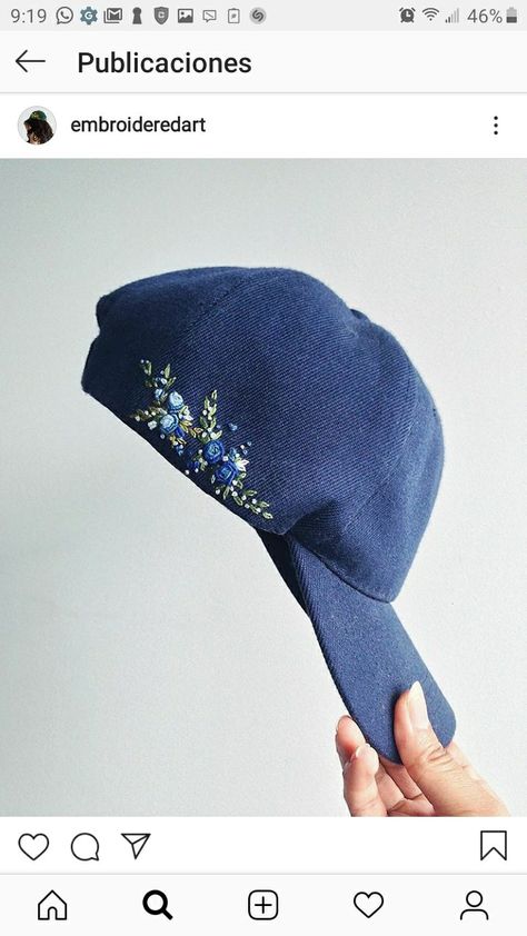 Embroidery Caps Ideas, Hat Embroidery Ideas, Beginner Hand Embroidery, Embroidery Jeans Diy, Bone Bordado, Cap Embroidery, Embroidery Stitches Beginner, Embroidery Caps, Diy Embroidery Designs