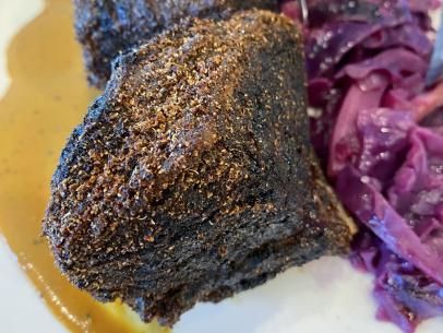 Pastrami Rubbed Short Ribs Recipe | Jeff Mauro | Food Network Eden Grinshpan, Chocolate Rum Balls, Cranberry Mustard, Alex Guarnaschelli, Jeff Mauro, Geoffrey Zakarian, The Kitchen Food Network, Sunny Anderson, Braised Red Cabbage