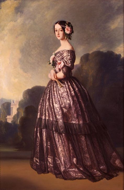 Royal Portraits Painting, Franz Xaver Winterhalter, Princess Painting, Roblox Image Ids, Victorian Portraits, Victorian Pictures, Victorian Paintings, 1800s Fashion, Royal Castles