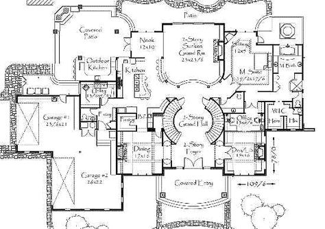 floor plan Double Staircase Foyer, Foyer House, Forbes Park, Understairs Ideas, French House Plans, Singapore House, Grand Stairway, Staircase Foyer, Home Floorplans