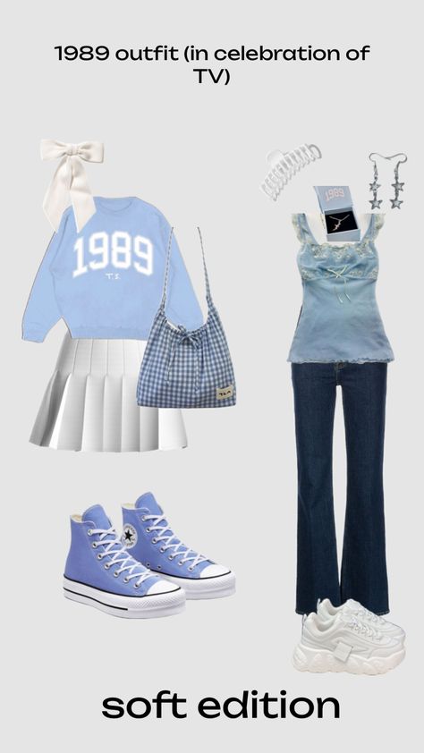 1989 outfit (soft) #outfitinspo #1989taylorswift #taylorswift 1989 Clothes, Taylor Swift 1989 Tour Outfits, Taylor Swift 1989 Tour, Taylor Swift Nails, Taylor Swift Tour Outfits, Swift Tour, Taylor Swift Outfits, Taylor Swift 1989, Taylor Swift Style