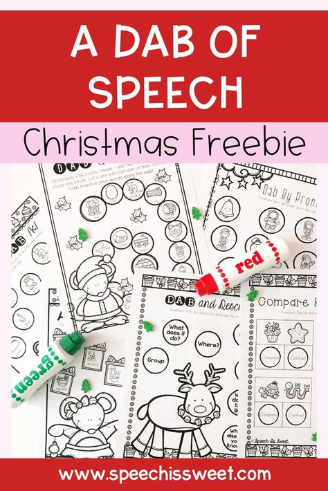 Christmas Articulation Activities, Speech Therapy Christmas Crafts, Speech Christmas Activities, Winter Slp Activities, Christmas Speech Therapy Activities Preschool, Slp Christmas Activities, Christmas Language Activities, Speech Therapy Christmas Activities, Christmas Speech Therapy Activities