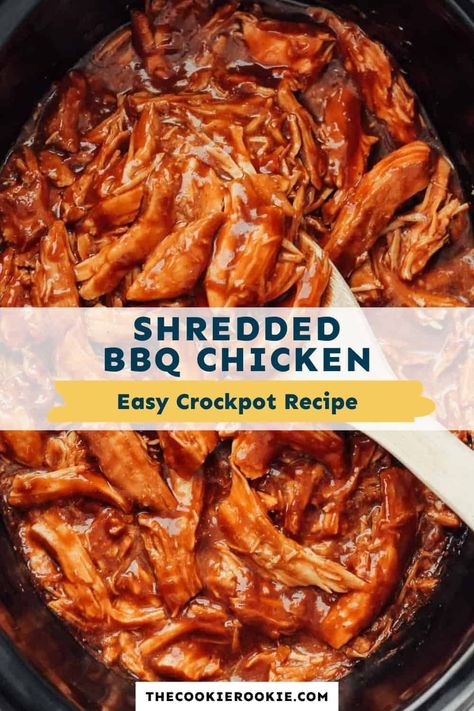 Crockpot Shredded Bbq Chicken, Pulled Chicken Crock Pot Recipes, Bbq Pulled Chicken Recipes, Crockpot Bbq Chicken, Pulled Chicken Recipes, Easy Bbq Chicken, Slow Cooker Shredded Chicken, Shredded Bbq Chicken, Slow Cooker Bbq Chicken