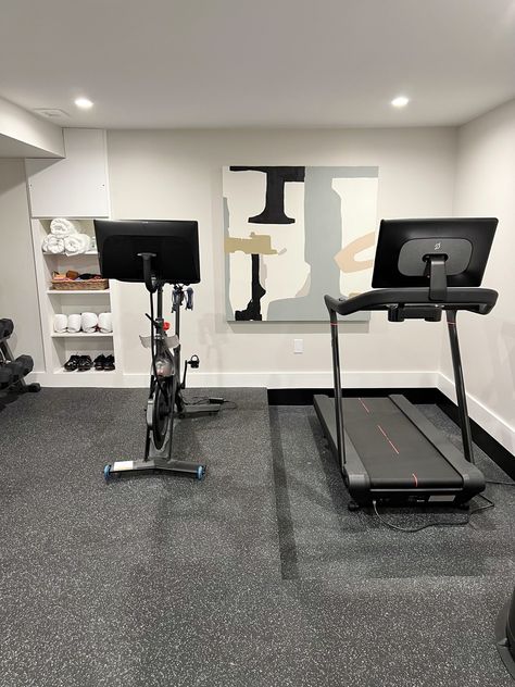 Sneak Peek: A Favorite Project From the Book! — Elements of Style Blog Narrow Home Gym, Cool Light Fixtures, Home Yoga Room, Blown In Insulation, Fiberglass Insulation, Rubber Tiles, Library Chair, Clean Space, Gym Home