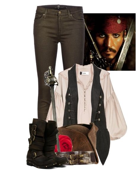 Captain Jack Sparrow Disneybound, Jack Sparrow Costume Women Diy, Jack Sparrow Outfit Women, Jack Sparrow Costume Diy, Jack Sparrow Costume Women, Captian Jack Sparrow, Jack Sparrow Cosplay, Jack Sparrow Costume, Disney Wear