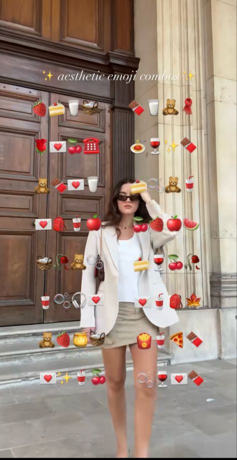 Valentines Emoji Combos, Red Outfit Captions For Instagram, Red Emoji Combos, Red Emoji Combinations, Aesthetic Emojis Combinations, Aesthetic Emoji Combos, Red Emoji, Idee Username, Cute Emoji Combinations