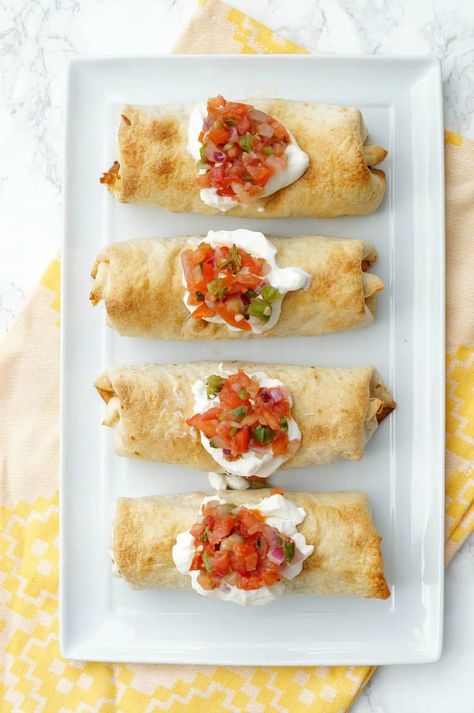 50 Unbelievably Healthy Meals Chicken Chimichanga Recipe, Chicken Chimichanga, Chimichanga Recipe, Taco Lettuce Wraps, Mexican Night, Chicken Veggies, Baked Chicken Tenders, Creamy Potato Soup, Oven Roasted Chicken