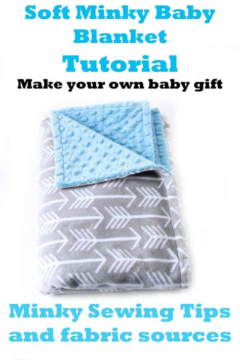 Minky Baby Blanket Tutorial - How To - A Crafty Life Minky Blanket Tutorial, Baby Blanket Sewing, Blanket Sewing, Baby Blanket Tutorial, Arrow Nursery, Best Baby Blankets, Trendy Baby Blankets, Diy Baby Blanket, Blanket Tutorial