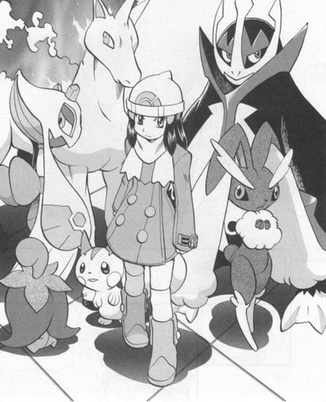 Dawn and team Pokemon Adventures Manga Panels, Pokemon Manga Panels, Platinum Berlitz, Equipe Rocket Pokemon, Pokémon Manga, Pokemon Mignon, Pokemon Adventures, Solgaleo Pokemon, Pokémon Diamond And Pearl