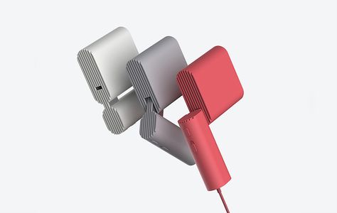 jiyoun kim introduces squared dryers for ideal storage space Hairdryer Design, Cmf Design, Id Design, Cord Organization, Objects Design, Design Sketch, Design Furniture, Minimal Design, Hair Dryer