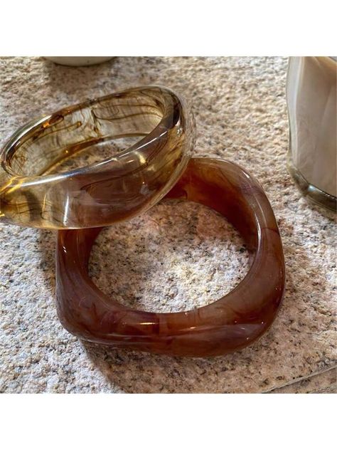 Women's Wide Square Touch Marble Semi-Transparent Toffee Amber BraceletI discovered amazing products on SHEIN.com, come check them out! Chunky Bangles, Abs Women, Amber Bracelet, Color Cafe, Watches Women Fashion, Semi Transparent, Toffee, Womens Bracelets, Womens Watches