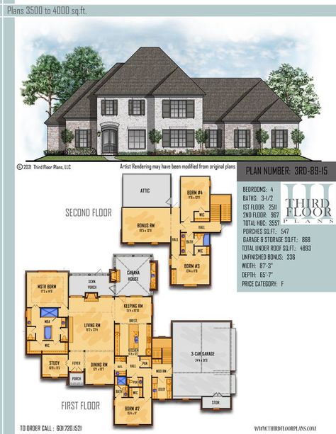 $1300 House Plan 9 sets House With Fireplace, Cabana House, Acadian Cottage, House Plans 2 Story, Master Suite Bedroom, Fireplace Outdoor, Bedroom Porch, Block Of Flats, Porch Flooring