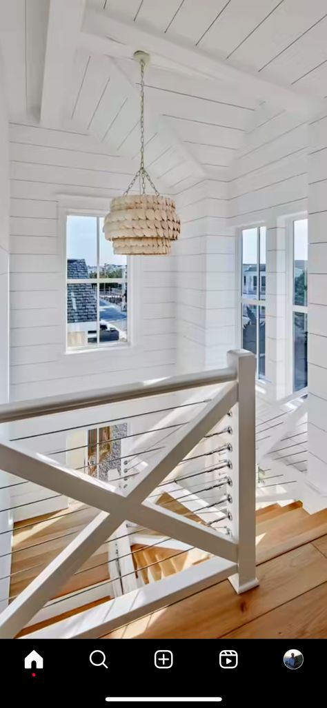 Beach House Stairs Staircases, Beach House Staircase, Beach House Stairs, Beach Stairs, House Staircase, Palm Coast, Dream Beach Houses, Staircase Railings, Dream Beach