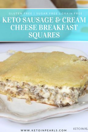 Keto Sausage Cream Cheese, Breakfast Squares, Sausage And Cream Cheese, Cream Cheese Sausage, Sausage Cream Cheese, Cream Cheese Breakfast, Keto Sausage, Desayuno Keto, Keto Diet List