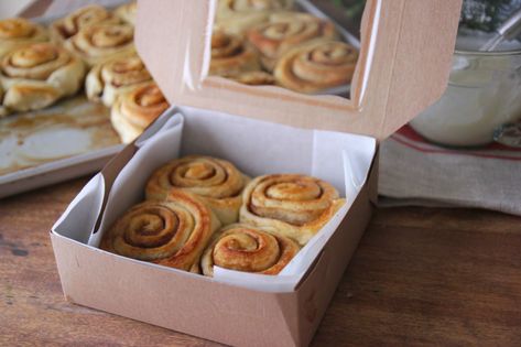 Cinnamon Roll Packaging, Cinnamon Rolls Packaging, Cinnamon Packaging, Cinnamon Rolls Christmas, Cinnamon Roll French Toast Bake, Homemade Cinnamon Roll, Cinnamon Roll Monkey Bread, Bake Sale Packaging, Jenny Steffens Hobick