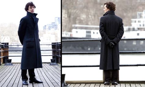 The Belstaff is practically a separate character on the show. The "precaution of a good coat" indeed. Sherlock Holmes Coat, Short Friend, Sherlock Coat, Sherlock Holmes In The 22nd Century, Benedict Cumberbatch Penguin, The Sherlock Holmes Museum, Sherlock Scandal In Belgravia, Jackie Brown, Sherlock Holmes Benedict Cumberbatch