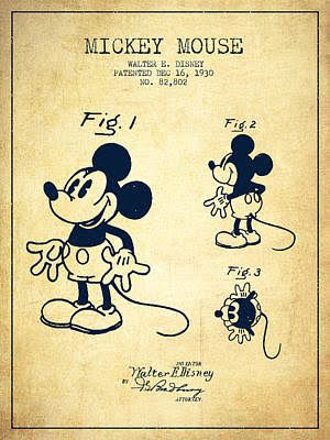 1930s Animation, Mouse Drawings, Mouse Drawing, Walt Disney Mickey Mouse, Mickey Mouse Art, Disney Posters, Disney Vintage, Disney Mouse, Patent Drawing