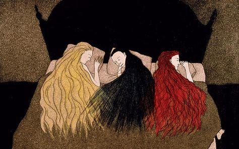 By Audrey Niffenegger. It's all about the hair! Audrey Niffenegger, The Time Traveler's Wife, Chicago Magazine, Art Through The Ages, Dark Arts, High Expectations, Childrens Stories, Super Natural, Painting Illustration