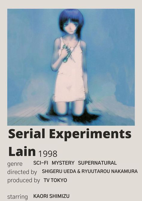 Lain Prints, Serial Experiments Lain Poster, Lain Poster, Simplistic Posters, Serial Experiments Lain, Anime List, I Wish You Would, Minimalist Posters, Minimal Poster