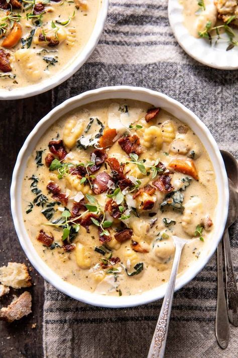 Creamy Gnocchi Soup, Creamy Gnocchi, Autumn Soup, Half Baked Harvest Recipes, 2023 Recipes, Gnocchi Soup, Meatless Dinner, Harvest Recipes, Fall Dishes