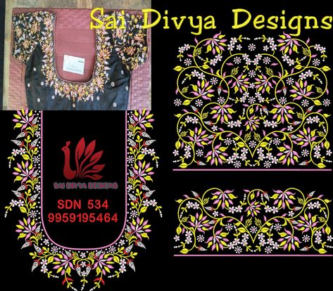 Computer embroidery blouse designs for sale in all formats available WhatsApp 9959195464 Computer Embroidery Blouse Designs, Baby Tattoo Designs, Machine Embroidery Designs Projects, Work Blouse Designs, Latest Embroidery Designs, Silk Ribbon Embroidery Patterns, Latest Bridal Blouse Designs, Latest Blouse Designs Pattern, Hand Work Design