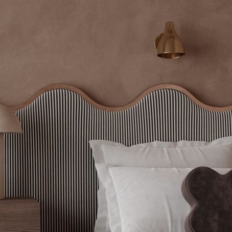 @luma.interiors on Instagram: "Never met a scallop we didn’t 🤍 #piedaterre project Design @luma.interiors Developer @chillemigroup" Master Bedrooms 2024 Trends, Sleeping Room, Fabric Headboard, Adult Bedroom, Beach Retreat, Headboard Designs, Furniture Trends, Aesthetic Rooms, January 4